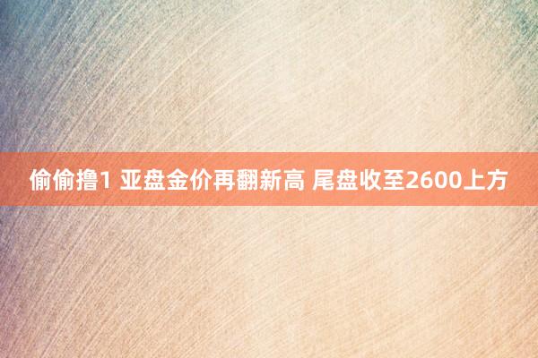 偷偷撸1 亚盘金价再翻新高 尾盘收至2600上方