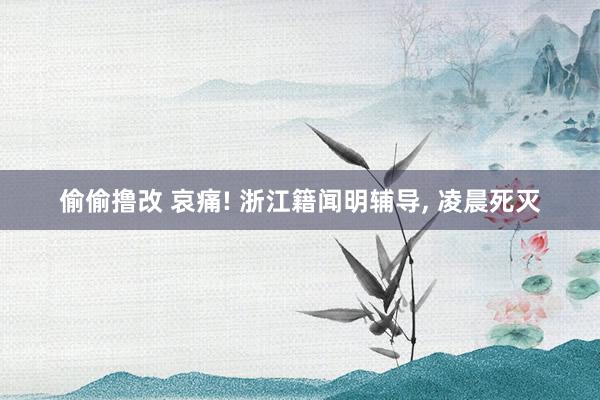 偷偷撸改 哀痛! 浙江籍闻明辅导, 凌晨死灭