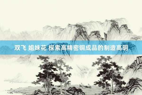 双飞 姐妹花 探索高精密铜成品的制造高明