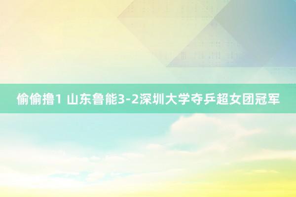 偷偷撸1 山东鲁能3-2深圳大学夺乒超女团冠军