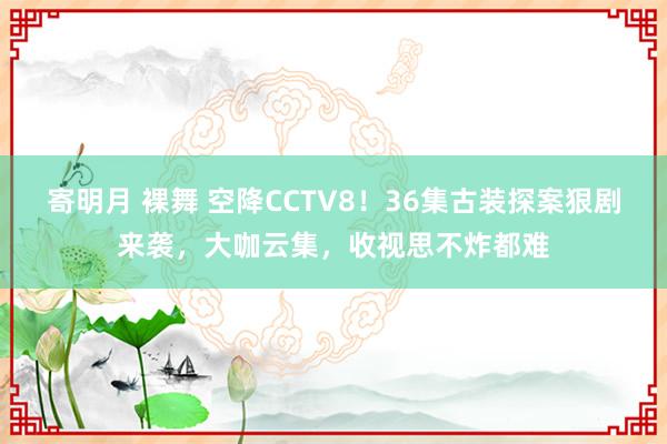 寄明月 裸舞 空降CCTV8！36集古装探案狠剧来袭，大咖云集，收视思不炸都难