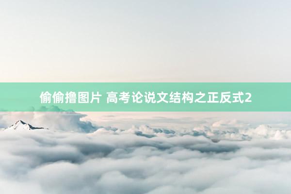 偷偷撸图片 高考论说文结构之正反式2