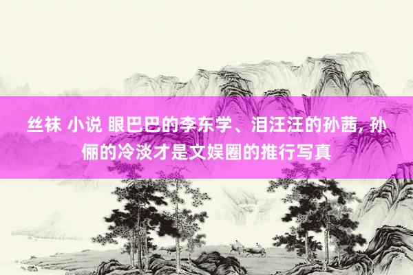 丝袜 小说 眼巴巴的李东学、泪汪汪的孙茜, 孙俪的冷淡才是文娱圈的推行写真