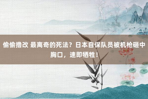偷偷撸改 最离奇的死法？日本自保队员被机枪砸中胸口，速即牺牲！
