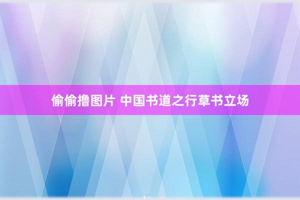 偷偷撸图片 中国书道之行草书立场