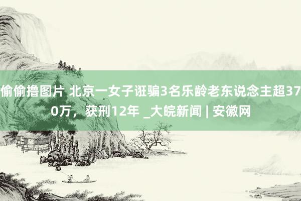 偷偷撸图片 北京一女子诳骗3名乐龄老东说念主超370万，获刑12年 _大皖新闻 | 安徽网
