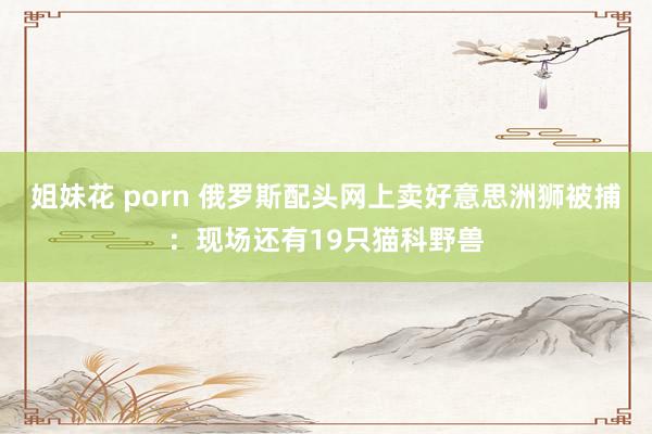 姐妹花 porn 俄罗斯配头网上卖好意思洲狮被捕：现场还有19只猫科野兽