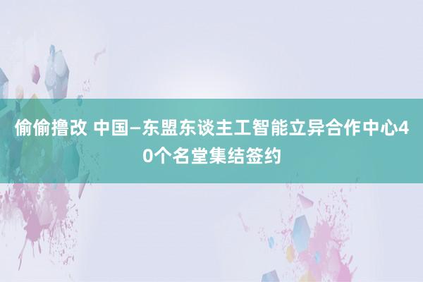 偷偷撸改 中国—东盟东谈主工智能立异合作中心40个名堂集结签约