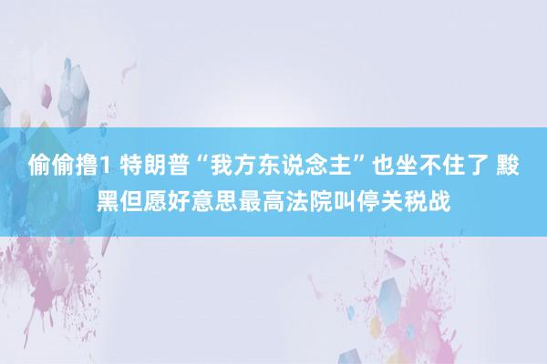 偷偷撸1 特朗普“我方东说念主”也坐不住了 黢黑但愿好意思最高法院叫停关税战
