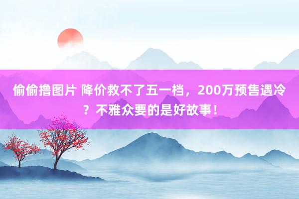 偷偷撸图片 降价救不了五一档，200万预售遇冷？不雅众要的是好故事！