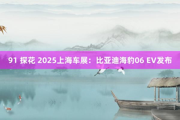 91 探花 2025上海车展：比亚迪海豹06 EV发布